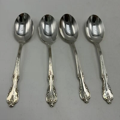 Rogers Bro Teaspoons Southern Splendor Silverplate 4 Reinforced Plate IS - Image 1 of 4