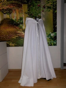 warmer Umhang Borte Brautumhang Braut Hochzeit Cape Hochzeitskleid Mantel Engel - Bild 1 von 4