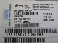 IBM  39R7310 WITH TRAY 146gb 10k SCSI 40K1024 26K5822