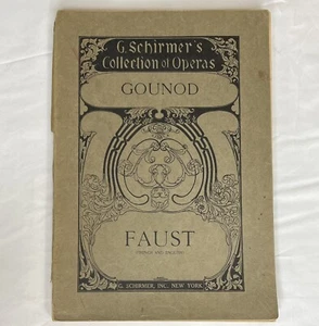 GOUNOD: FAUST Partitur - aus G. Schirmers Opernsammlung - Vintage Opernpartitur - Bild 1 von 4