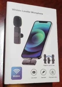 2 Mic Wireless Lavalier Microphone for iPhone & iPad with Lightning Ports - Picture 1 of 4