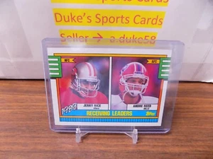 1990 Topps - Jerry Rice - Receiving Leaders Card #431 - K24 - Picture 1 of 2