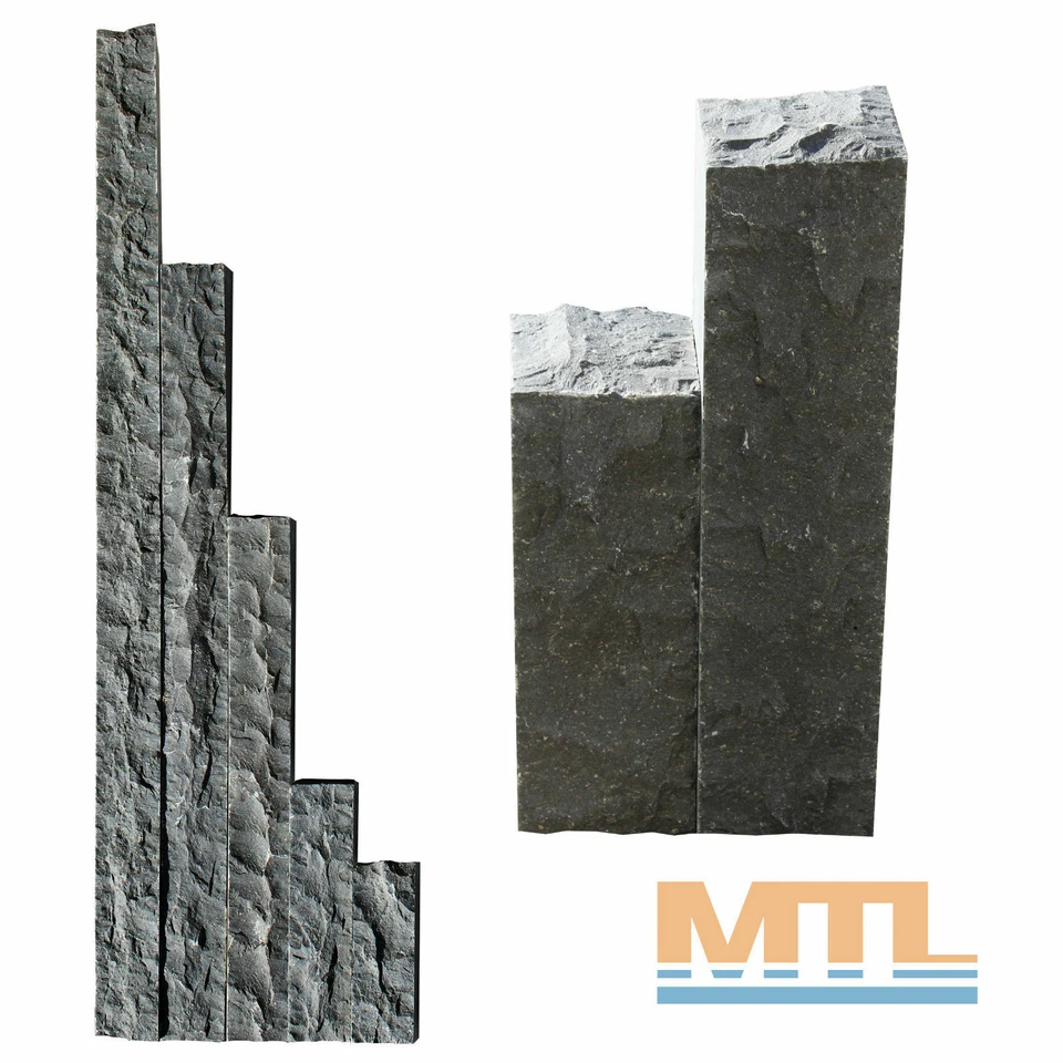Palisade Basalt Naturstein Schwarzgrau ~ 25 bis 200 x 12 x 12 cm Granit  - Bild 1 von 1
