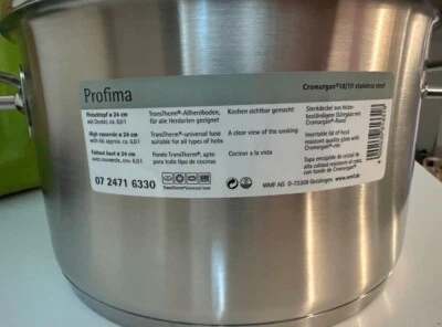 WMF Topf 24cm 6l silber unbenutzt neu  - Bild 1 von 3