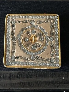 Portagioie bigiotteria oro scintillante con strass intarsiati stile mediterraneo - Foto 1 di 5