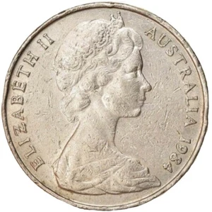 1984 AUSTRALIAN 10 CENT COIN | QEII | LYREBIRD | CIRCULATED DECIMAL CURRENCY - Picture 1 of 2