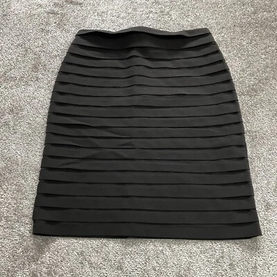 Larry Levine Falda Elástica Mujer 8 Negro Hasta la Rodilla Capas Lápiz Recto Foto 1 de 4