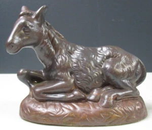Atlantic Mold Ceramic Nativity Resting Donkey Replacement Piece - Picture 1 of 4