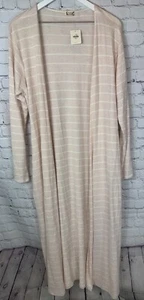 NWT INTIMATELY FREE PEOPLE Pink White Open Duster Cardigan Sweater Medium $68.00 - Picture 1 of 8
