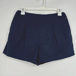 Tommy Hilfiger Girls XL Navy Blazer Pleated Twill Shorts Blue Pockets Cotton Pol - Picture 1 of 8