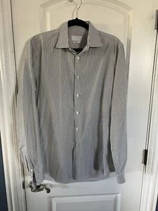 Prada Purple white Button Down Shirt Stripped Size 41 / 16 Cotton excellent - Picture 1 of 7