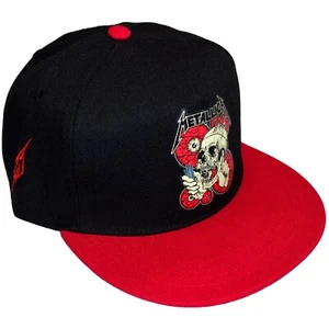 Metallica 'The Shortest Straw Red Eyes' Black Red Snapback Cap - NEW OFFICIAL - Picture 1 of 1