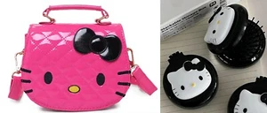 BOLSO DE HOMBRO HELLO KITTY Pequeño Rosa Caliente Bandolera Bolso de Mano y Espejo/Cepillo - Imagen 1 de 14