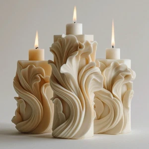 Aroma Candle Silicone Mould Decorative Ornament Wave Shape - Picture 1 of 9