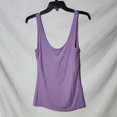 NUEVO Jrs Mediano DOBLE CERO Lavanda Sedoso Tanque - Forrado, Escote Redondo, Elástico Foto 1 de 4