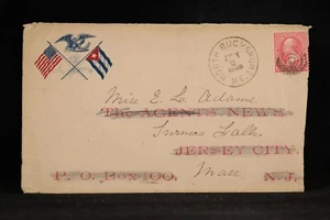 Spanish American War: Maine, North Bucksport 1898 Patriotic Cover DPO Hancock Co - Picture 1 of 2
