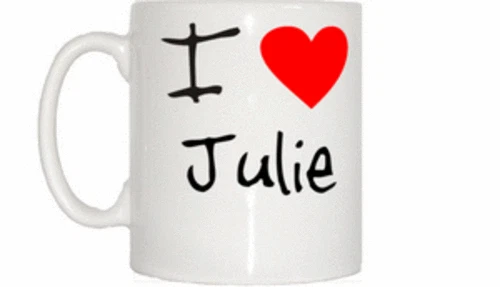 TEETREEDESIGNS I Love Heart Julie Mug