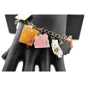 Vintage emailliertes US Staaten Charm Sterlingsilber Armband - Bild 1 von 3