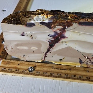 Mookaite jasper rough cream and tan color. 4lbs 7.7oz. mountain range looking. - Picture 1 of 16