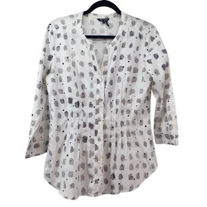 Camicia elegante Nic+Zoe Small bianca grigia nera rosa con bottoni colletto manica 3/4 - Foto 1 di 4