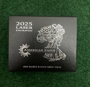 Moneda de prueba de una onza American Silver Eagle 2025 grabada con láser *NUEVA EN MANO* - Imagen 1 de 5