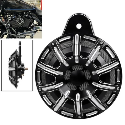 Black CNC Cut Horn Speaker Cover For Harley Dyna Road King Glide Sportster 883 - Изображение 1 из 4