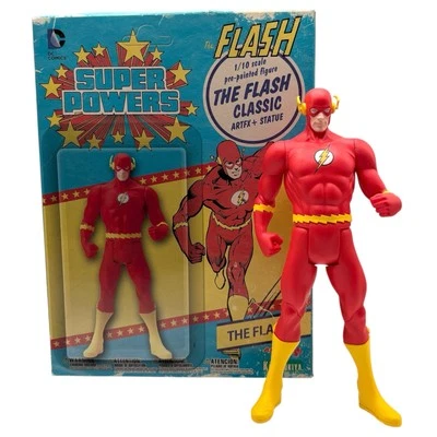 Disfraz clásico Kotobukiya DC Comics Super Powers Flash ARTFX+ estatua en caja Foto 1 de 4