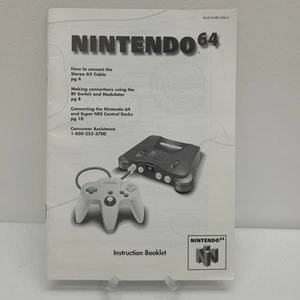 Nintendo 64 Instruction Booklet for Console N64 System Manual NUS-S-HB-USA-2 - Picture 1 of 10