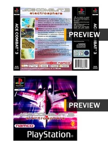 Ace Combat 3 - PlayStation PS1 Replacement Inlay Covers Front Back - Picture 1 of 3