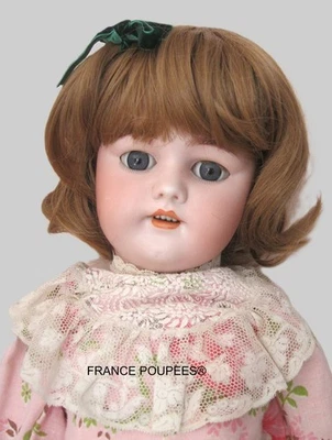 Perruque poupée ancienne Française ou Allemande-courte-Tête 31/33cm (13") - Photo 1/3