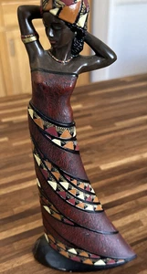 Vintage 1999 Enesco Parastone “Mahogany Princess” African Art Figurine 12” Tall - Picture 1 of 10