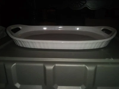 Cazuela rectangular de gres cerámico blanca Foto 1 de 2