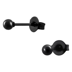 Ohrstecker Stahl schwarz Kugel 3mm - Bild 1 von 1