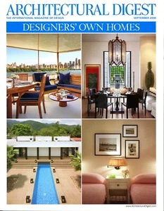 ARCHITECTURAL DIGEST Magazine - September 2008 / Designers Own Homes / 254 Pages - Foto 1 di 1