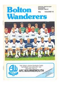 Bolton Wanderers v AFC Bournemouth 1986-1987 Division Three 31/01/1987 - Picture 1 of 2