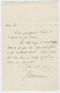 James Emerson Tennent SIGNED AUTOGRAPHED Letter MP Ceylon - Picture 1 of 2