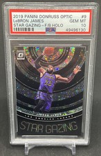 2019-20 Panini Donruss Optic Star Gazing Fast Break Holo LeBron James #9 PSA 10