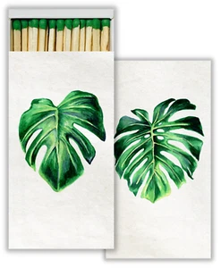 Monstera Large Decorative Candle and Fireplace Wooden Matches - One Box (1) - Picture 1 of 2