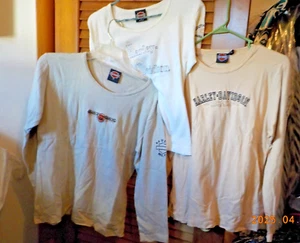 Lot of 3 Ladies Harley Davidson Tshirts size M earth tones - Picture 1 of 10