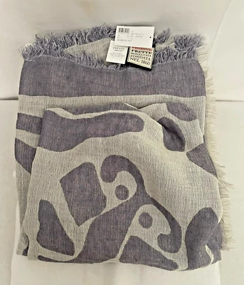 NEW!   “Frette”   Throw Wool/Linen  Woven - Image 1 of 4