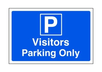 SAFETY FIRST DISPLAY LTD Visitors parking only - Safety sign - for indoor/outdoor usage PVC, Sticker or