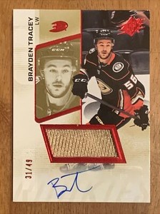 2022-23 SPx - Brayden Tracey Rookie Auto Patch /49 - Anaheim Ducks