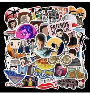 50 Pack of STRANGER THINGS assorted Stickers 2-4" Vinyl Waterproof GREAT GIFT - Picture 1 of 5