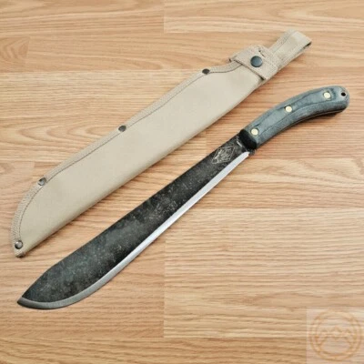 ESEE Darien Fixed Machete 12.38" 1075HC Steel Blade Black Canvas Micarta Handle - Image 1 of 4