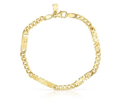 TOUS Crossword Love Yellow Gold-Plated Bracelet - Image 1 of 3