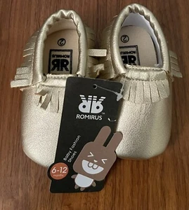 Romirus Baby Fashion Shoes (6-12 Months) Gold - Picture 1 of 7