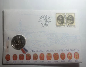Kongsberg Norway Medal 925 Silver 1999 on cover - Picture 1 of 7