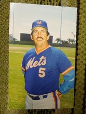 DAVEY JOHNSON MGR 1985 New York Mets⚾Team Issue Barry Colla HTF 📷 Postcard #586