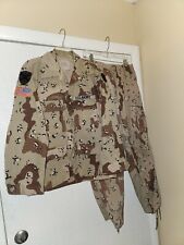 ORIGINAL BADGED OUT DESERT STORM CHOCOLATE CHIP CAMO JACKET TROUSERS MED-SHORT