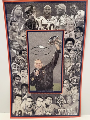 2015 Pat Bowlen Denver Broncos Ring Of Fame Offical Poster Cover